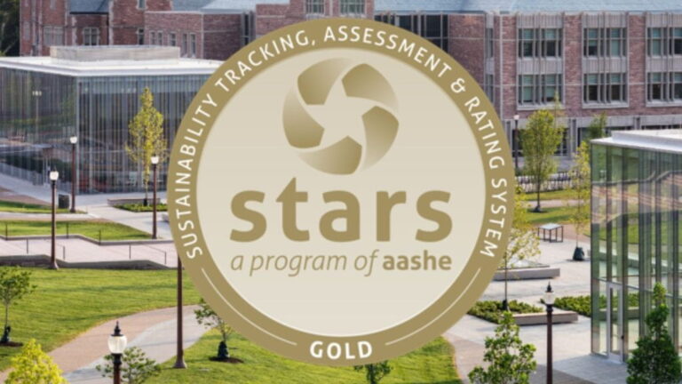WashU earns gold accreditation for sustainability